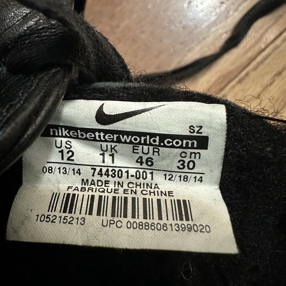 RARE Nike‎ Dunk LUXE SP Sherpa Fleece Black Leather Sneakers, Size 12 - Picture 11 of 16